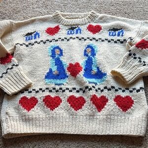 Vintage Bouquet ‘Country collection’ hand Cream Sweater fits size L